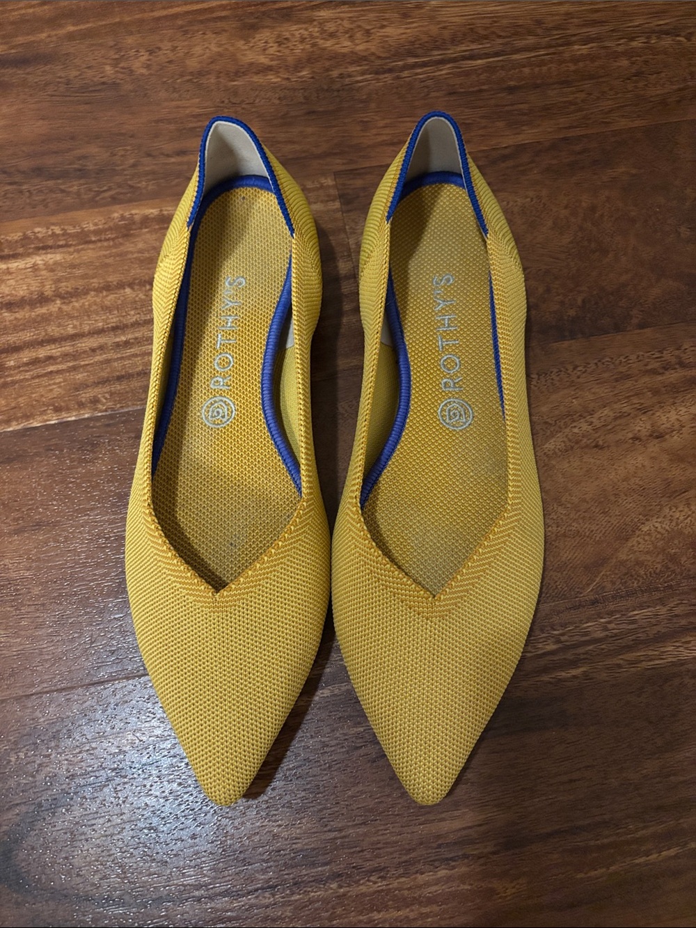 ROTHY’S The Point Flat Shoes in Marigold Yellow